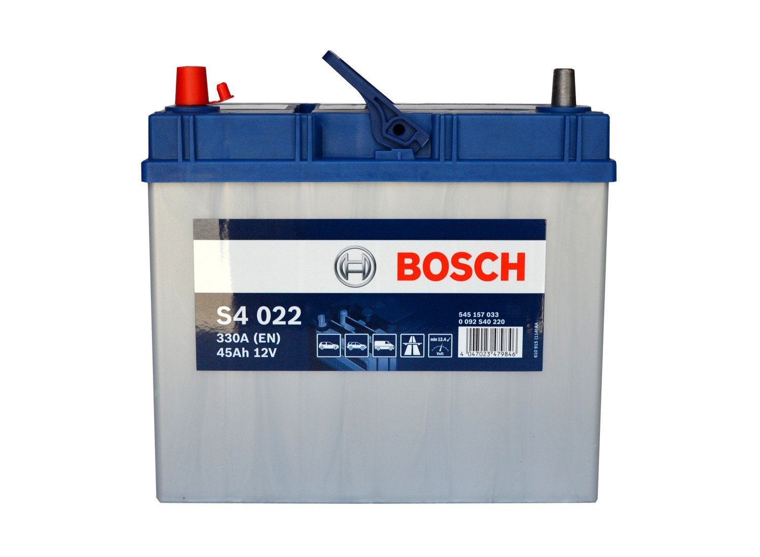 0092S40220 Batteria Auto Bosch Silver S4 022 12V 45 Ah EN 330A Pronto Uso SX