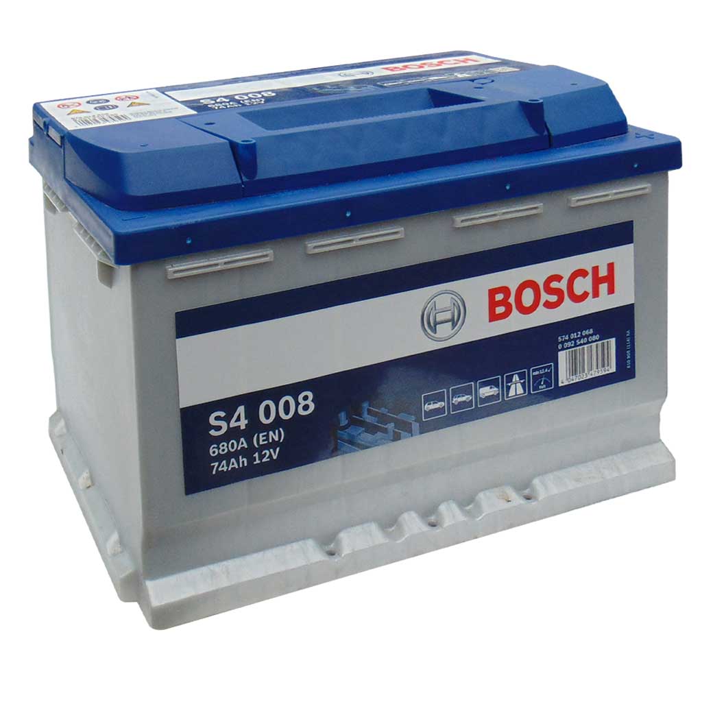 Bosch S4 008 74Ah Amp Car Battery EN 680A 12V 278x175x190mm Ready to Use