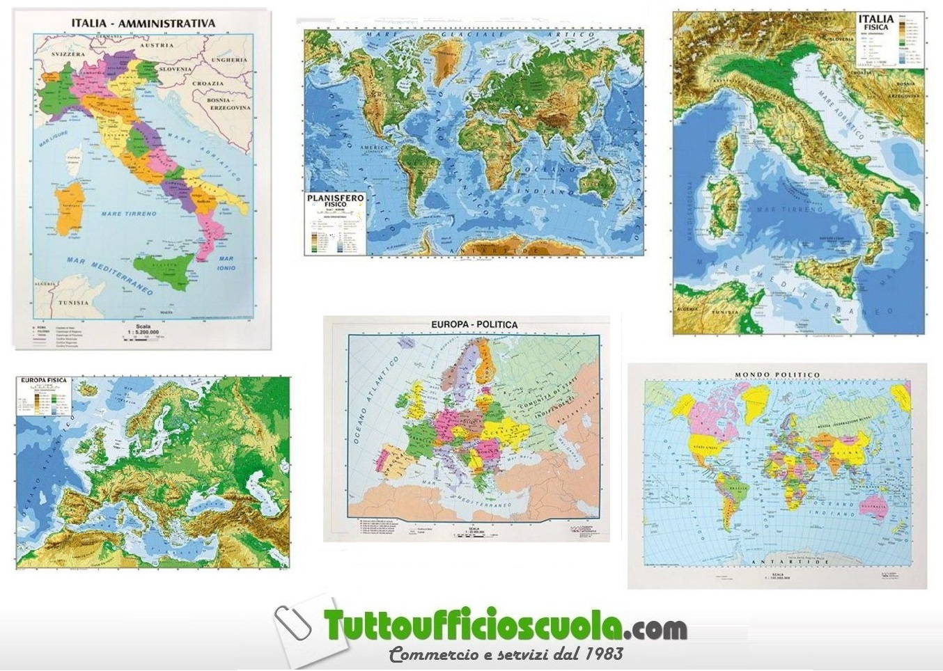Carta Geografica Cm 100x140 Italia Europa Mondo Plastificata Politica Fisica Ebay