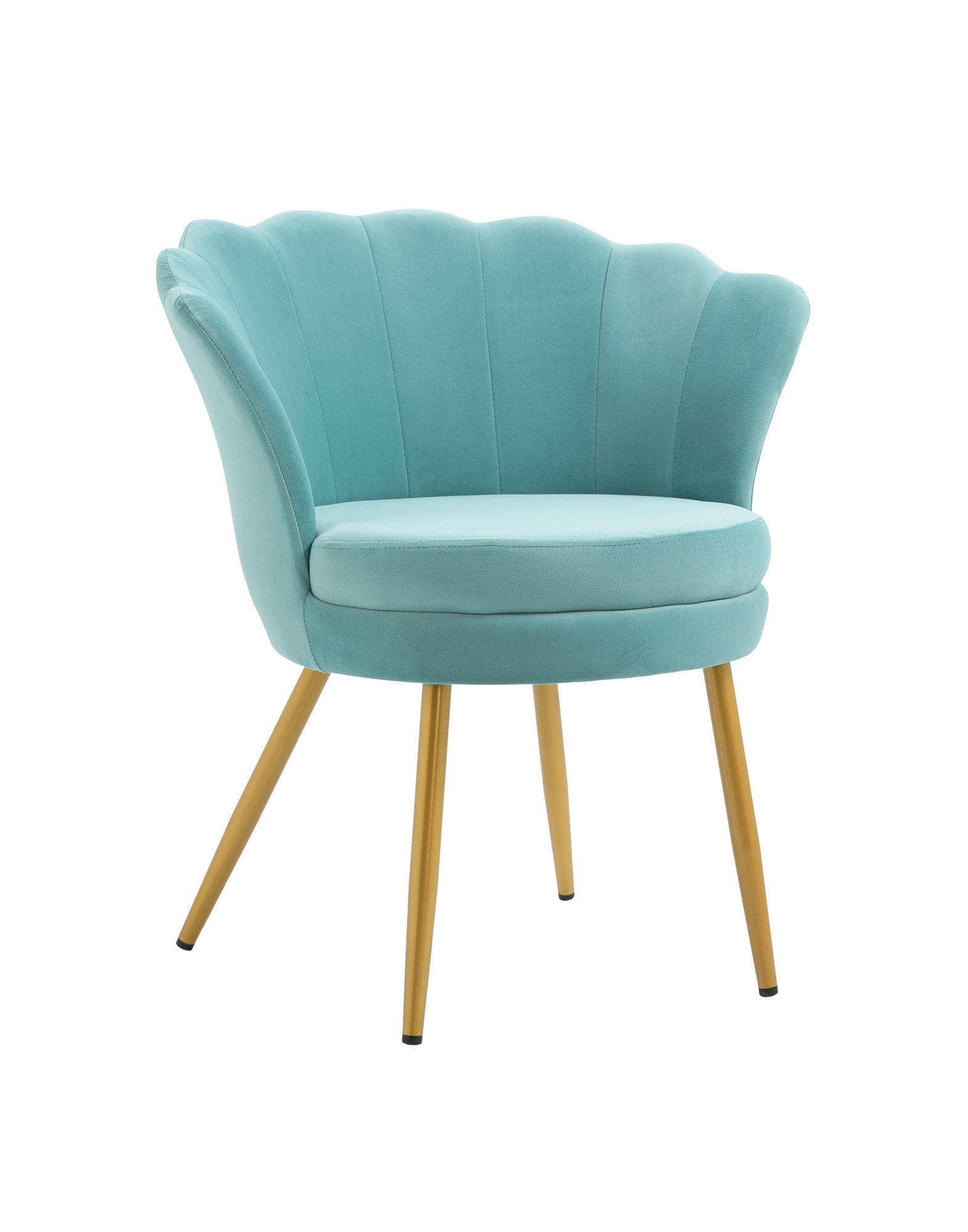 Poltrona chiglia Camera da Letto in Velluto Design Moderno, Sedia Classica - Poltroncina per Salotto Seduta Morbida Imbottita Modello Maddina - Tiffany