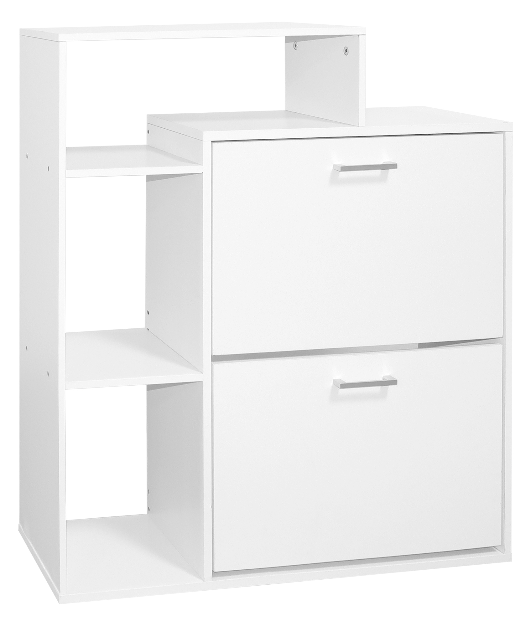 Scarpiera In Legno 2 Ante A Ribalta Armadio Salvaspazio Con Mensole Vari Colori Portascarpe Alto Stretto Ingresso Mensola Corridoio Scarpiere Design Moderno Bianco